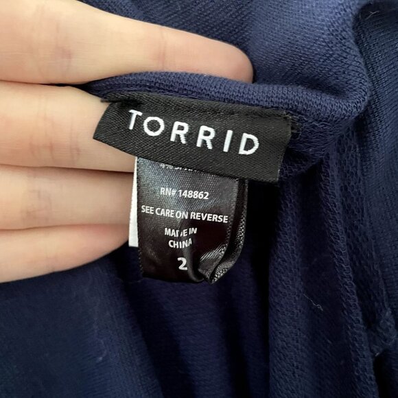 Torrid off the shoulder classic long sleeved sweater casual comfortable fleece - Picture 3 of 5